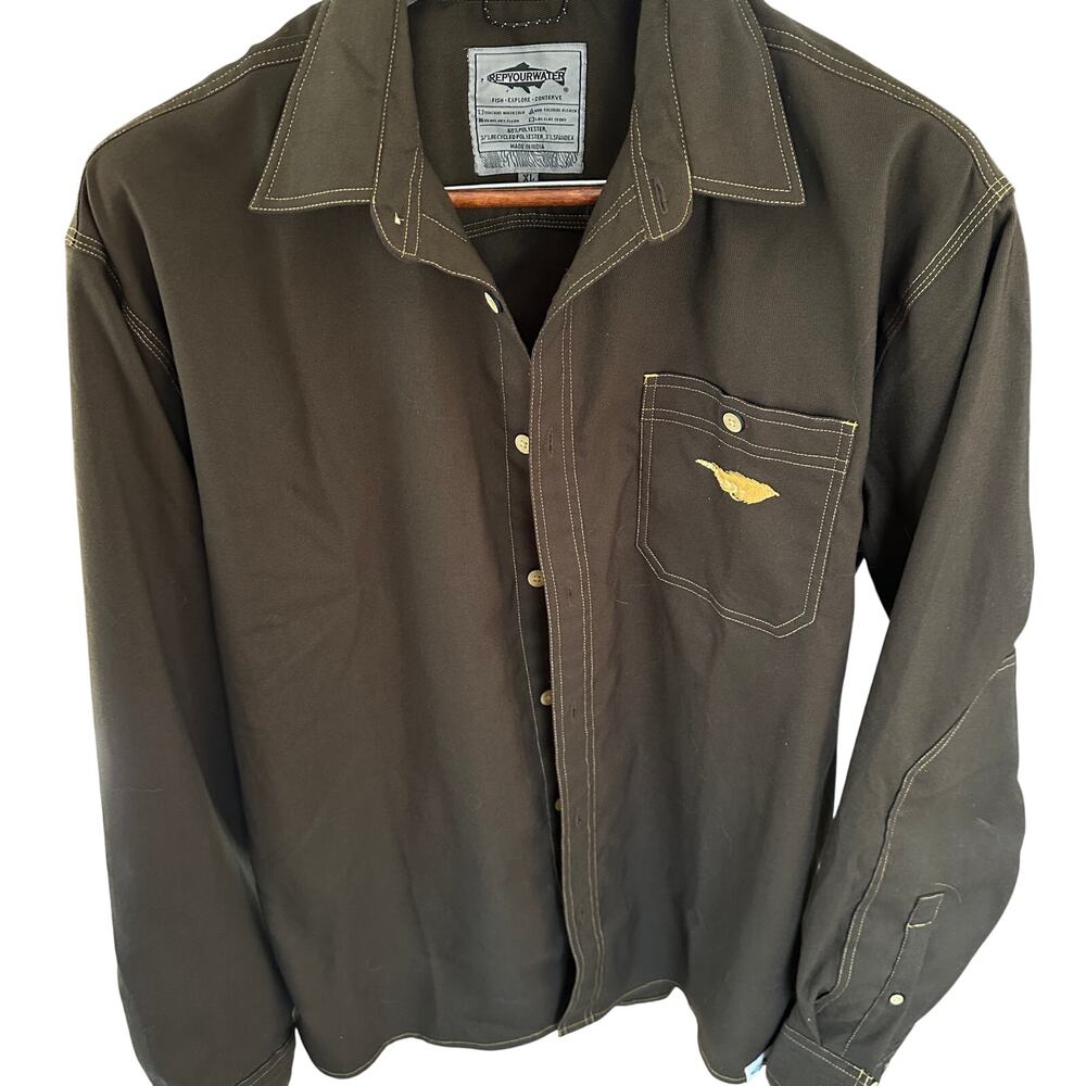 NWOT RepYourWater Freestone Flannel in Pine Green -Men’s XL